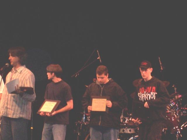 Neil Garthy and some of the recipients.